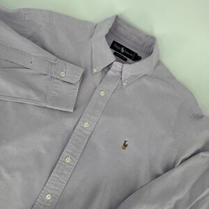 Ralph Lauren Classic Fit Button Down Shirt‎ Mens XL Lilac Purple Oxford